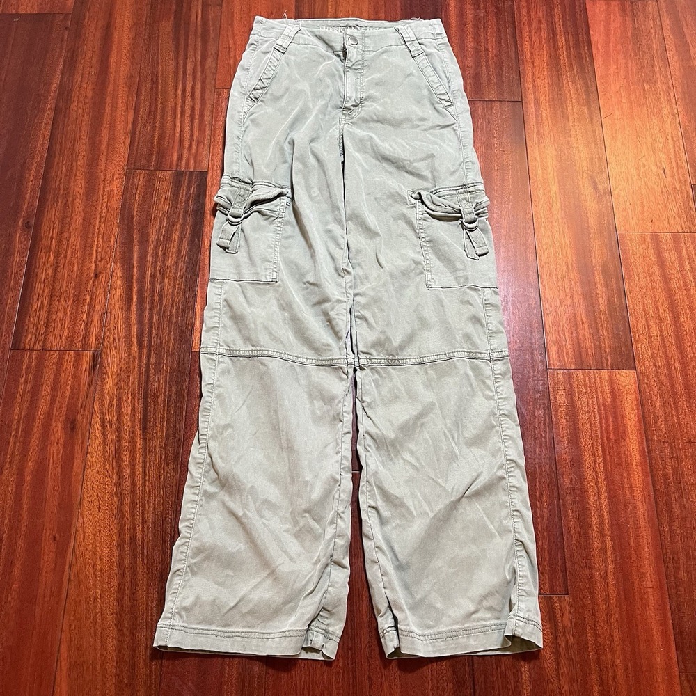 American Eagle Pants Womens 000 R Super High Rise Baggy Wide Leg Stretch 25x28
